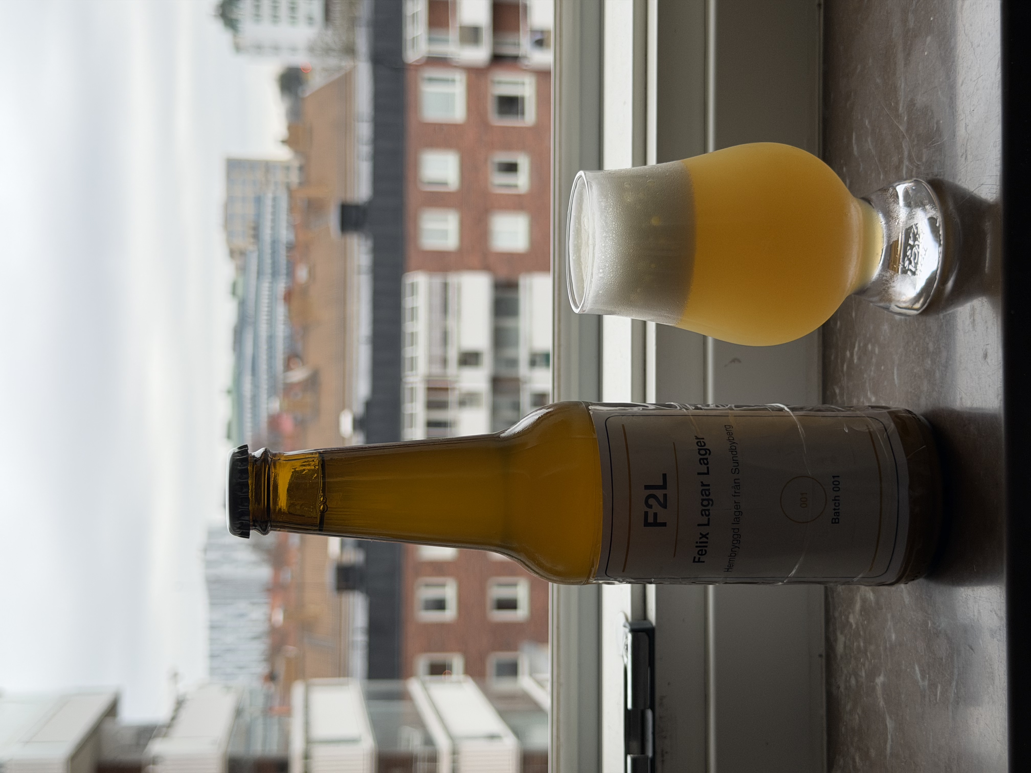 F2L bottle and a freshly poured glass